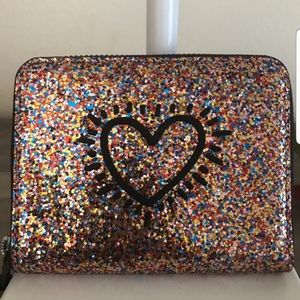 Coach Keith Haring glitter wallet